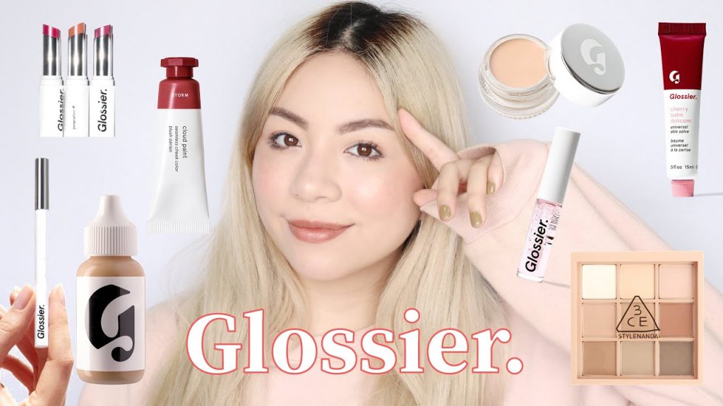 超自然清爽妝容!Glossier 一堆產品開箱! 有些雷品😱跟3CE Smoother 全霧面眼影盤!