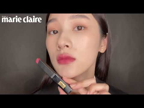 YSL 2021「小黑條」奢華緞面絨霧唇膏,漆黑管身+激潤霧唇超時髦,#301、#303、#307超美