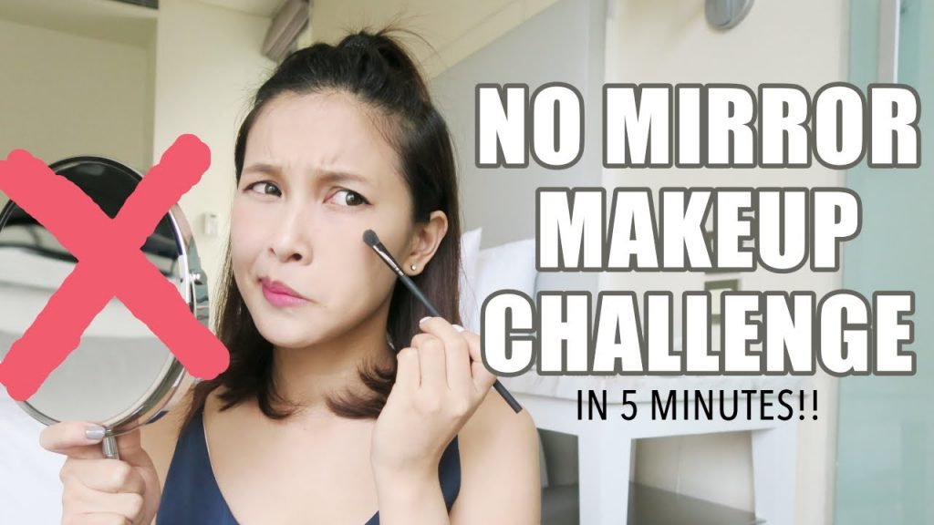 2016 No Mirror Makeup Challenge!! 挑戰不看鏡子五分鐘完妝 | 黃小米Mii