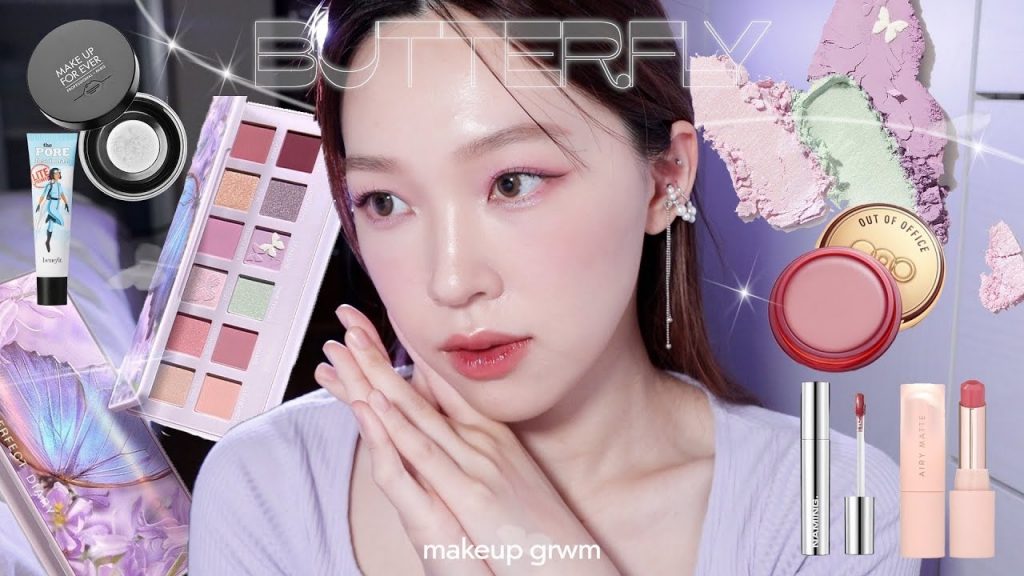 SUB)’GRWM’日常好駕馭的夢幻仙氣羽蝶妝🦋芋泥腮紅/完美日記Perfect Diary蝴蝶盤/OOO水泥棒| heyitsmindy