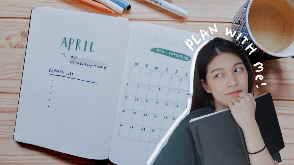 PLAN WITH JAS|在家也能高效率工作|四月子彈筆記規劃 April Bullet Journal