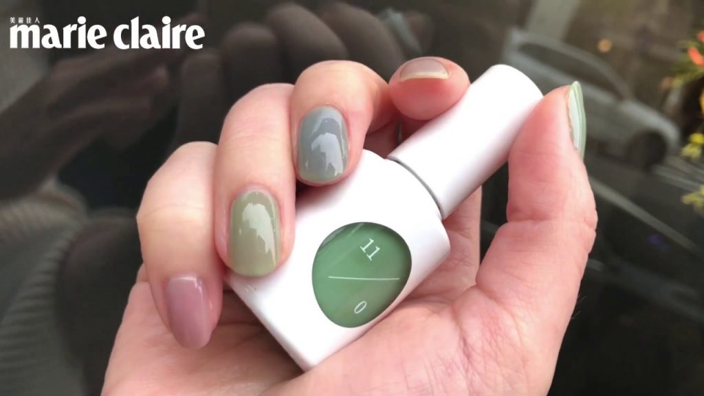 uka 彩色指甲底油2020新色,護甲兼具指彩效果,當中的薄荷綠太春天