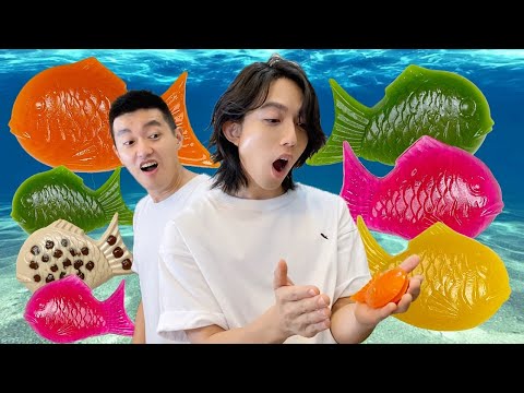 好吃的彩色鯛魚燒! Delicious colorful taiyaki