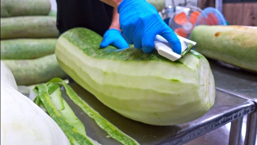 Sweetened winter melon drink making / 洗SPA的冬瓜!古早味冬瓜茶, 冬瓜茶磚製作 – Taiwanese Food