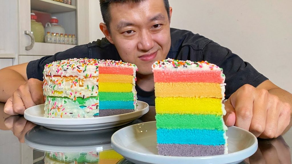 製作夢幻彩虹蛋糕! Make a dream rainbow cake!