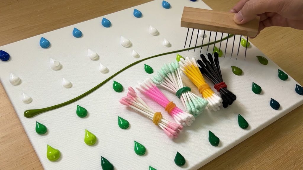 Painting a Country Field / Acrylic Painting Techniques / Drawing a House