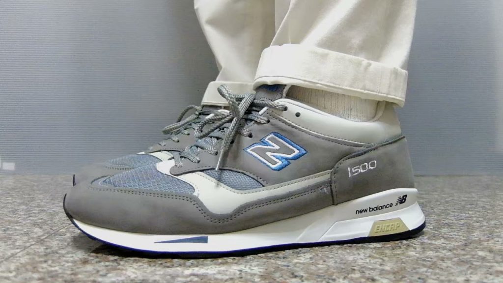 New Balance M1500BSG Slate Blue/Grey On Feet | Made In England | Steel Blue