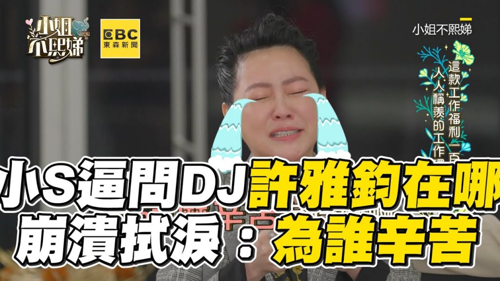 小S逼問DJ許雅鈞在哪!崩潰拭淚:為誰辛苦 #小姐不熙娣 【精華】