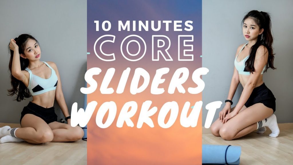 10分鐘Full Body CORE Sliders Workout //腹肌地板滑盤式運動 (Level: ★★★)