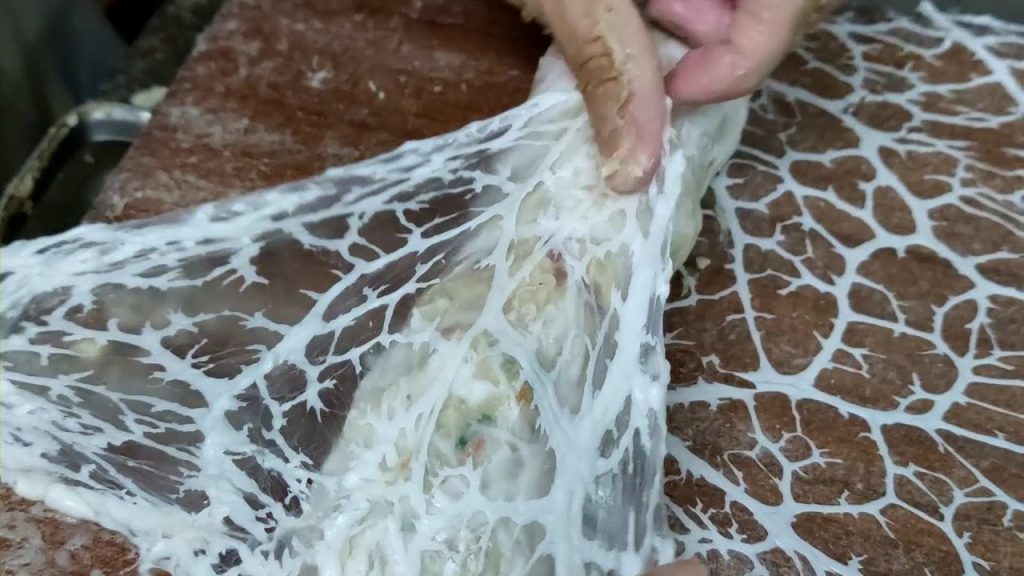 古早味網絲肉捲製作/ Fat Vegetable meat rolls Making-Taiwan Street Food-Taiwan Traditional food