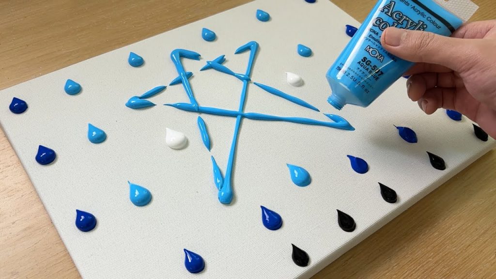Painting 5 Million Stars / Easy Acrylic Painting Technique