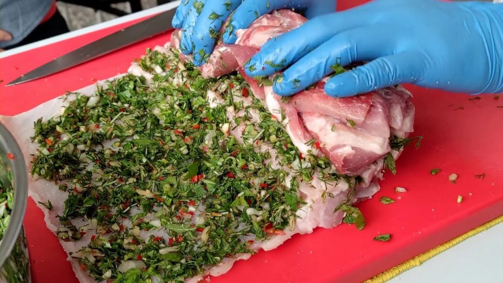 香草脆皮豬肉捲/Crispy Pork Roll with Herbs-台灣街頭美食