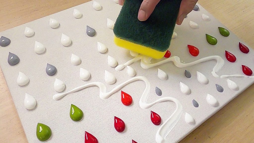 How to Draw a Couple Walking in the Forest / Red Acrylic Painting Technique