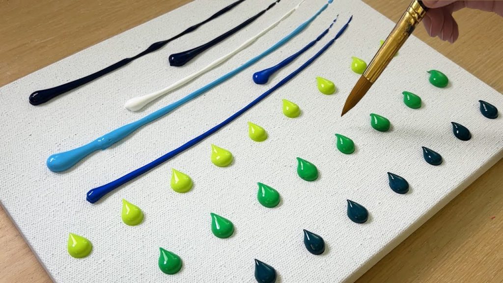 Painting a Yellow Field and Tree / Acrylic Painting