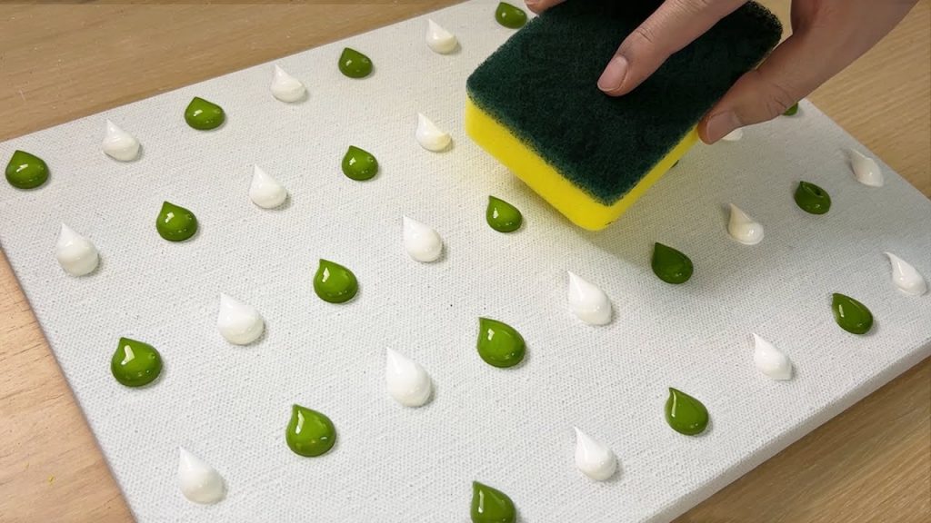 Drawing an Olive Green Forest / Acrylic Painting Technique