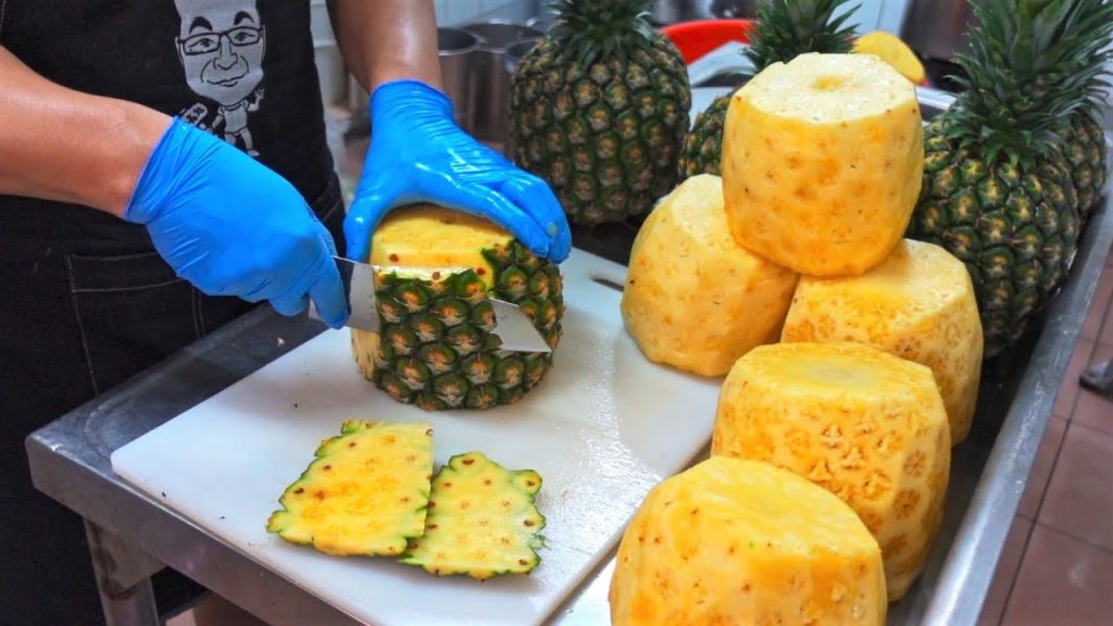 Pineapple Smoothie Making,Pineapples Cutting Skills / 古早味鳳梨冰, 粉粿製作 – Taiwanese Street Food