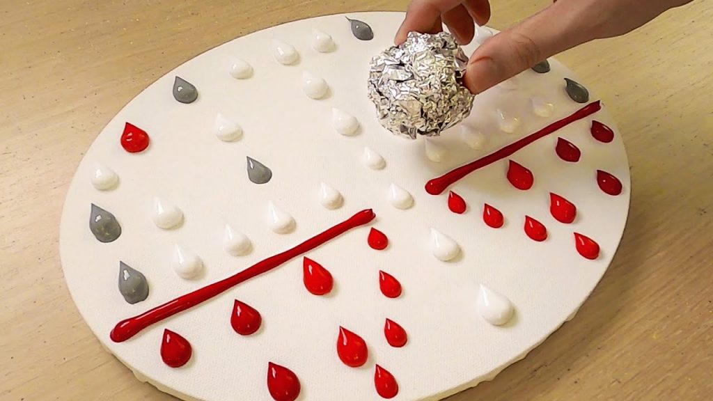 How to Draw a Man Walking in the Forest / Red Acrylic Painting