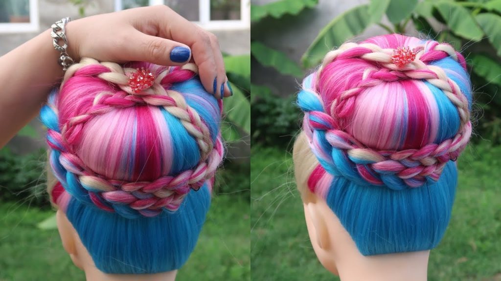Amazing Bun Hair Transformation – Beautiful hairstyle for School