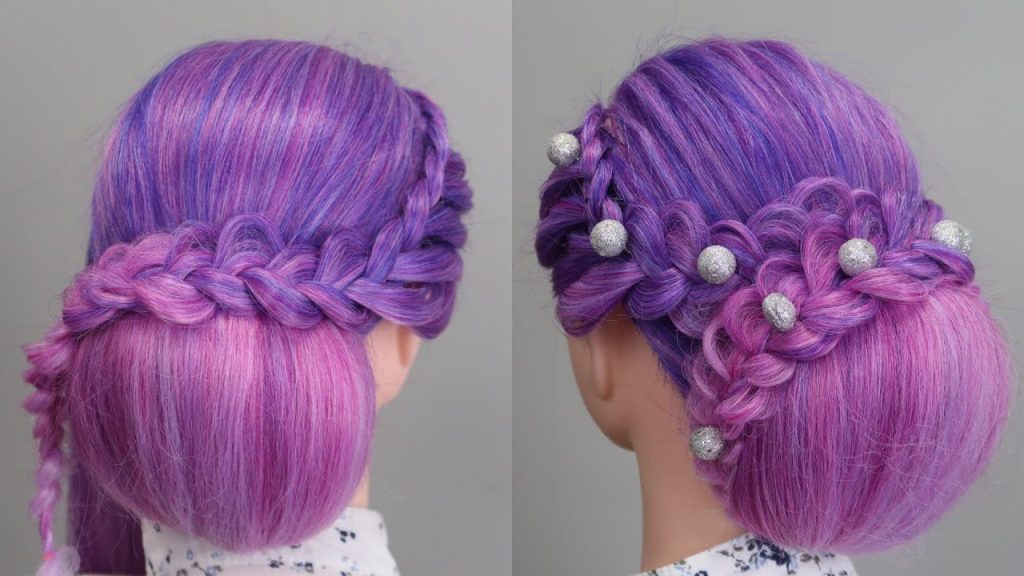 New Simple Bridal Hairstyle For Long Hair. Easy Wedding Updo