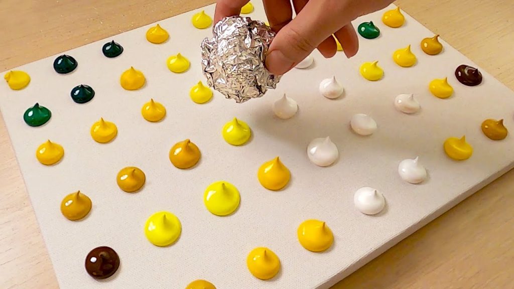 How to draw a person walking dog / Acrylic / Painting technique