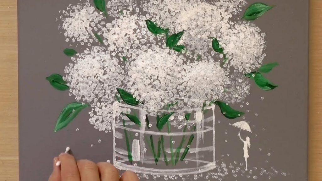 ‘White Hydrangea’ Acrylic Painting Technique for Beginners