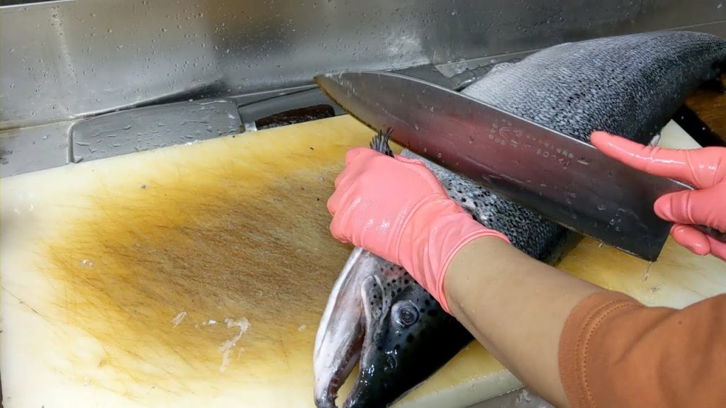 鮭魚切割技/Salmon Cutting Skills -台灣街頭美食