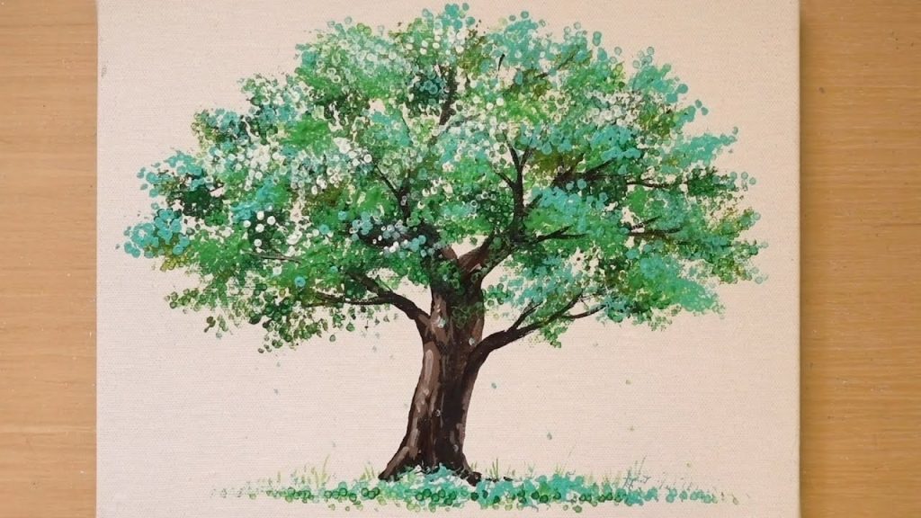 How to draw a tree quickly / Easy painting technique