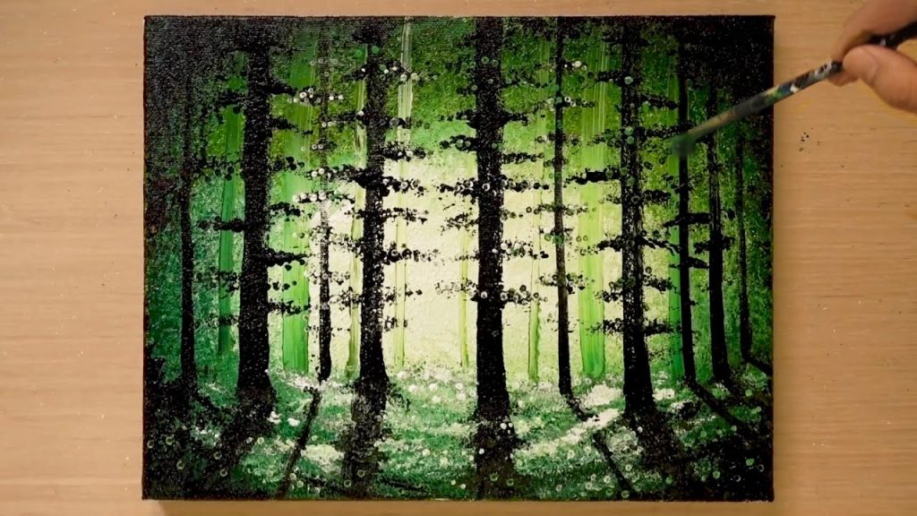 How to draw a deep forest | Stainless steel and aluminum painting technique