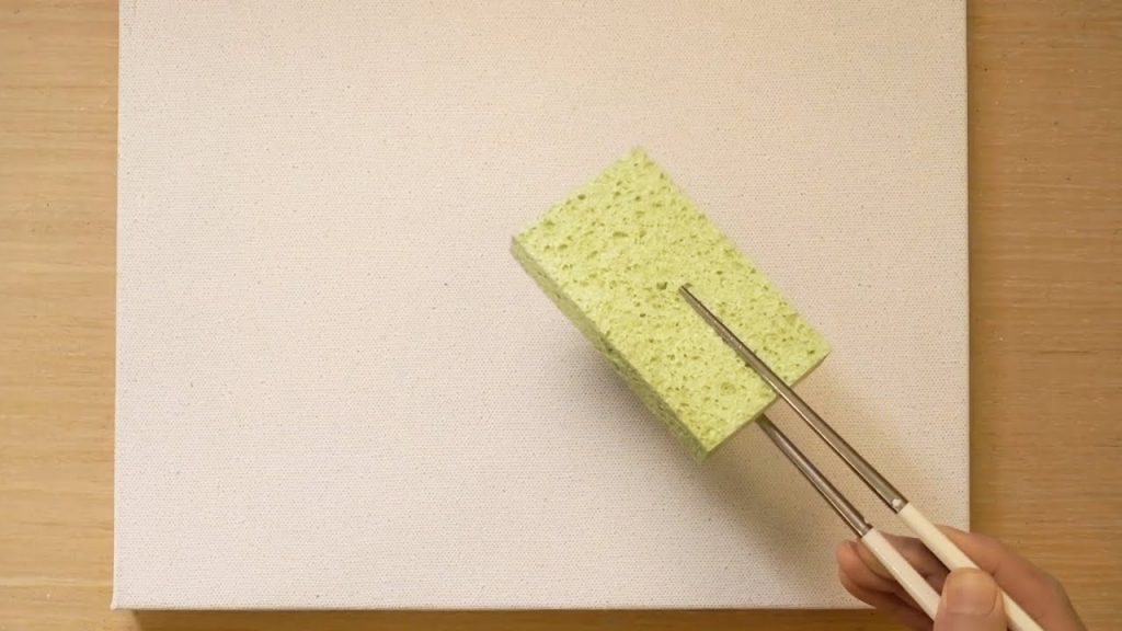 Chopsticks painting technique | Acrylic painting on canvas