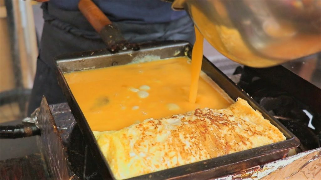 玉子燒(厚蛋燒) -台灣街頭美食 / Tamagoyaki -Japanese Food in Taiwan / 玉子焼き