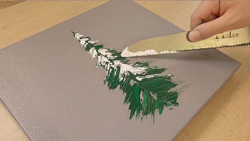 Pine Tree Painting Technique Using a Handsaw – ‘Restoration’