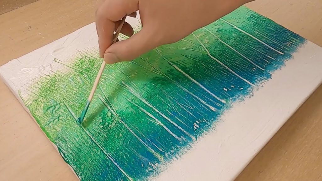 Wooden Coffee Stir Stick Painting Technique | Scratch Painting