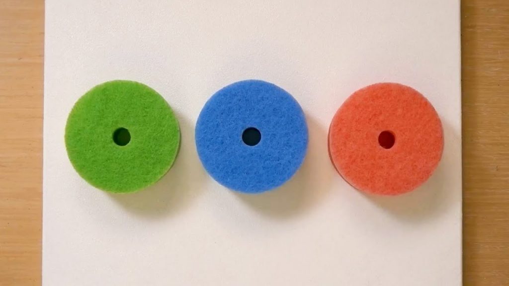 3 Color Sponges & Ruler painting technique / Beautiful forest / Easy creative art