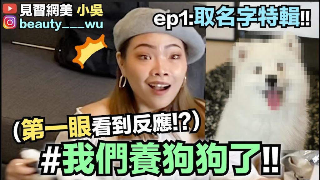 【小吳】萌哭! “我們養了一隻狗~”第一眼看到反應?自己的名字自己抓!差點叫這個…