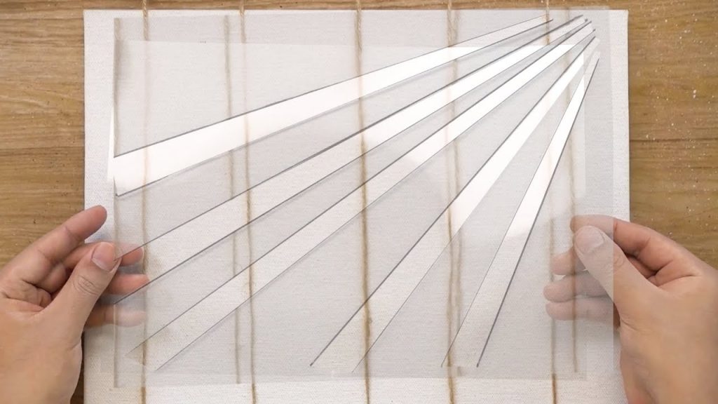 String Pull Forest Painting | OHP Film Painting Technique | Easy Label Paper Sticker