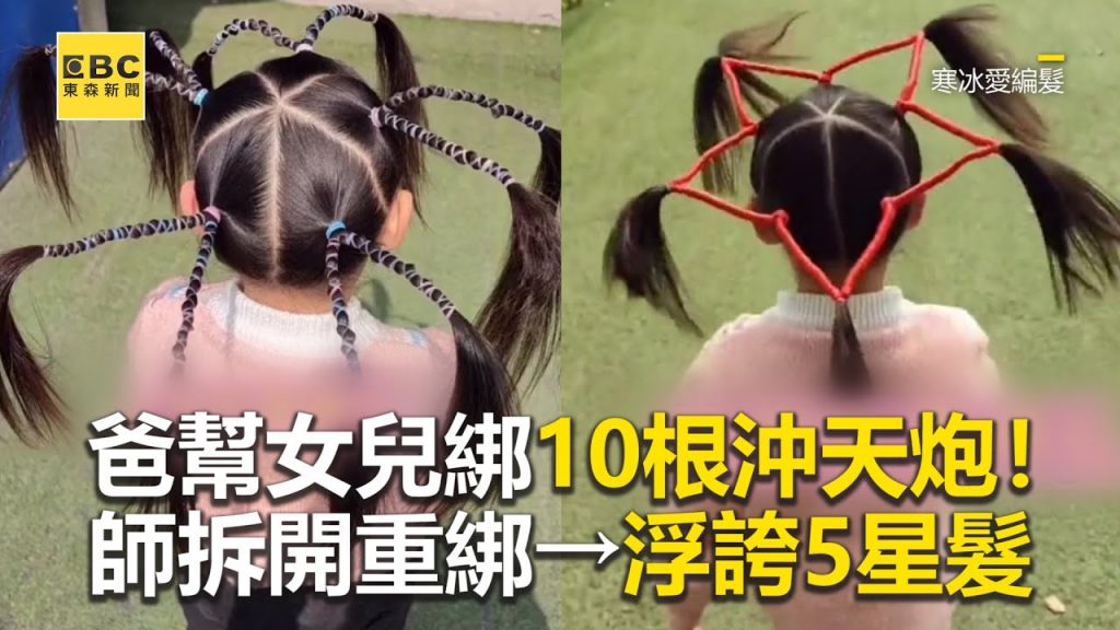 爸幫女兒綁10根沖天炮!師拆開重綁→浮誇5星髮@東森新聞CH51