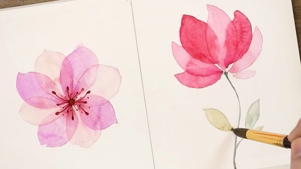 2 Types of Layered Flowers – Watercolor Painting Tutorial #489