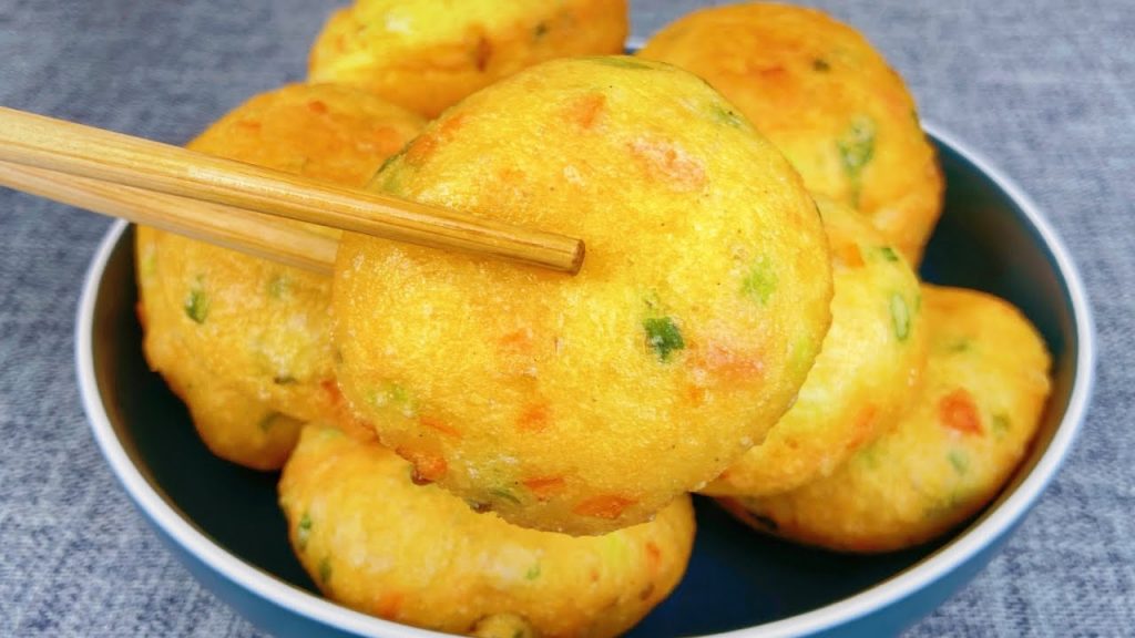 早餐雞蛋泡泡,全程手不沾面,筷子攪一攪,3分鐘出鍋,比油條還香, Egg bubbles Recipe ,鸡蛋泡泡