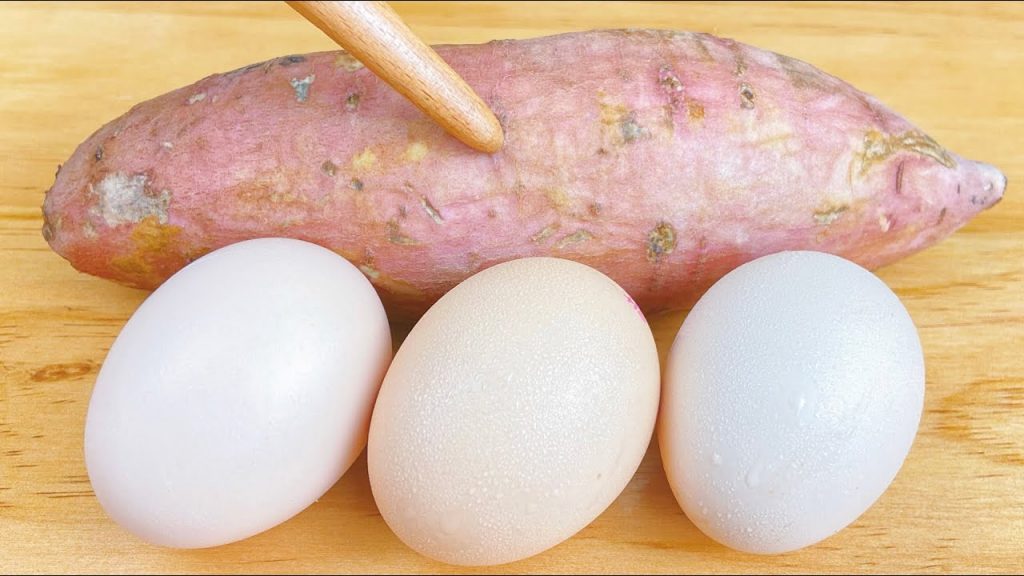秋天要多吃紅薯,加3個雞蛋,教你一個新做法,比包子簡單,比油條好吃 , Chinese Eggs Sweet potato Recipe ,鸡蛋红薯