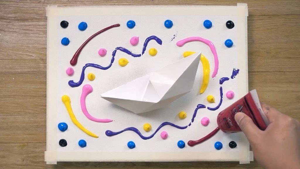Daily Painting Technique #405 – Draw a Paper Boat Traveling Through Space
