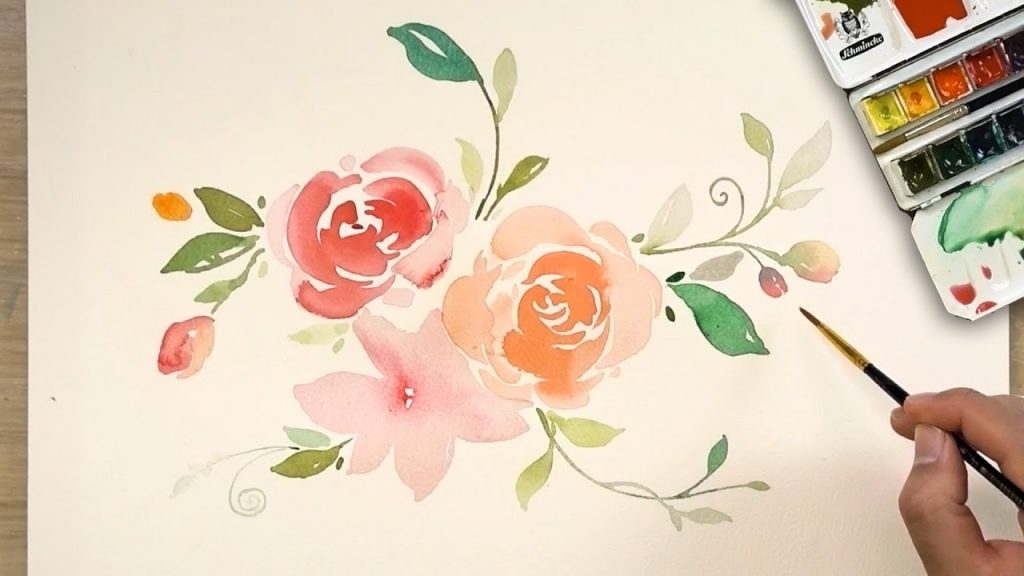 How to paint a rose in watercolor – Jay Lee
