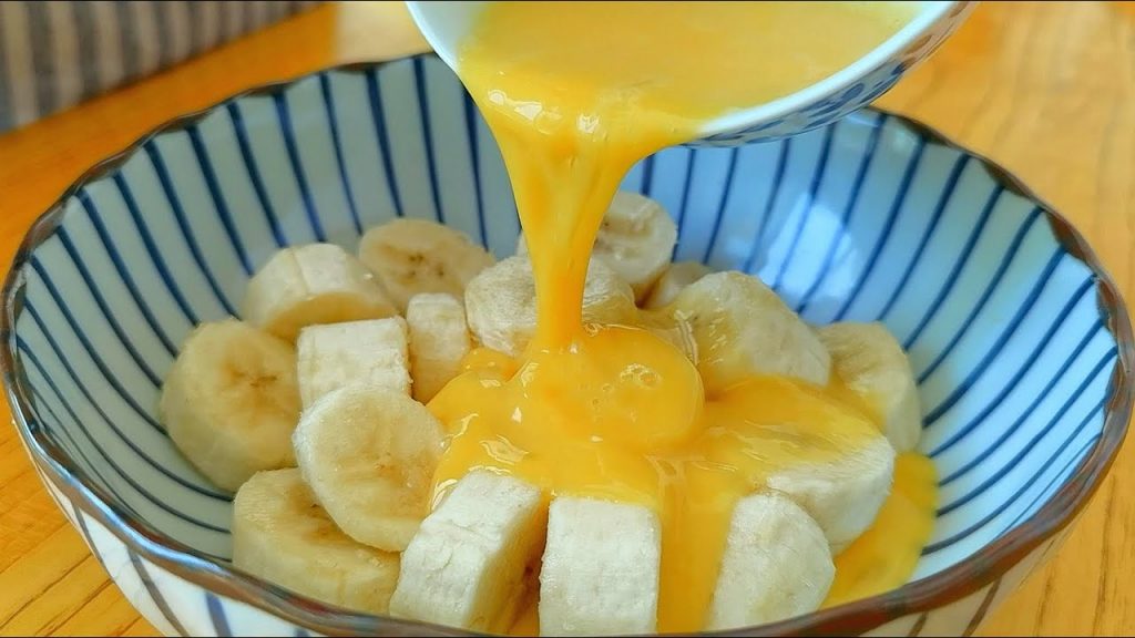 【小穎美食】香蕉不要直接吃,加3個雞蛋,不油炸不加水,出鍋比吃肉還香!