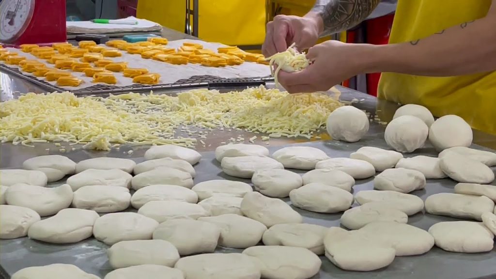 老麵雜糧起司饅頭大量製作技巧/Multigrain nuts cheese steamed buns making skills-台灣街頭美食-台灣傳統美食