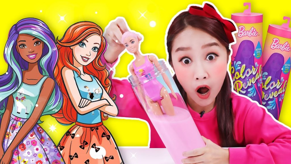 芭比娃娃還會變身?放進水里會變色的芭比娃娃驚喜玩具蛋Barbie doll-基尼