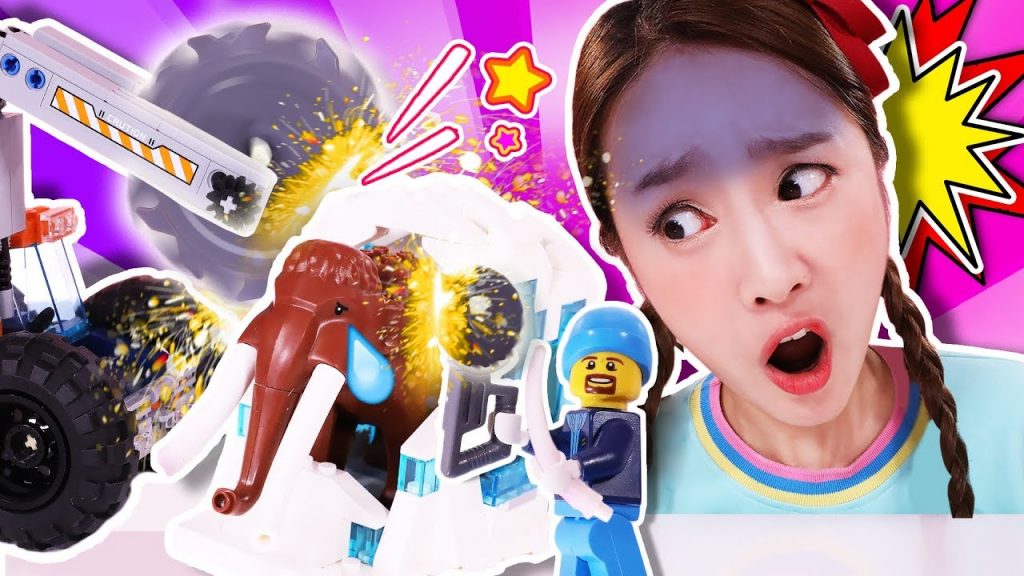 猛獁象遇到危險了!樂高城市北極移動探測基地玩具-基尼