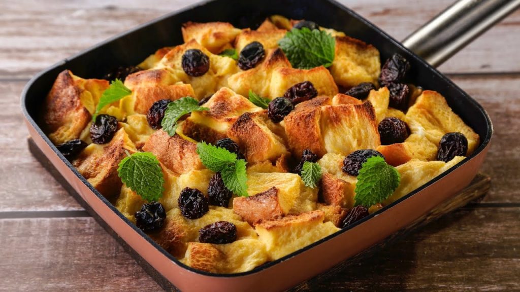 【1mintips】吃不完的吐司變布丁! !把吐司變升級,讓布丁更豐盛! !想不到一個簡單平底鍋,不費力做出五星級甜點! !連招待客人,都有面子! !