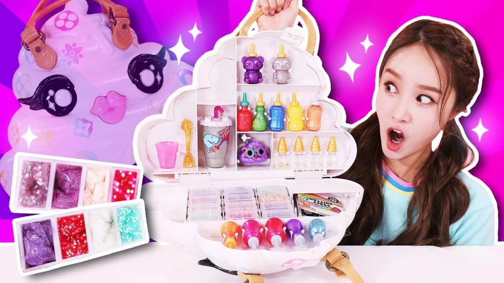 臭臭史萊姆用驚喜包包來製作史萊姆遊戲Poopsie Slime Surprise-基尼