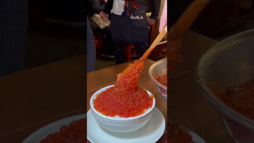 札幌鮭魚卵蓋飯加到滿的出來!