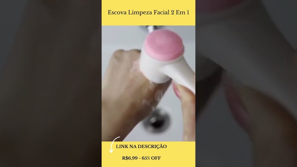 Escova Limpeza Facial 2 Em 1- LIMPA E ESFOLIA A PELE DE FORMA LEVE