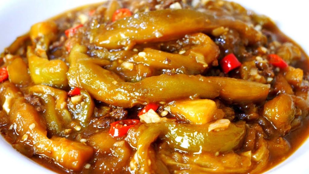 烧茄子不要再油炸了,大厨教你一招,不油炸不油腻,好吃又简单Eggplant with minced meat